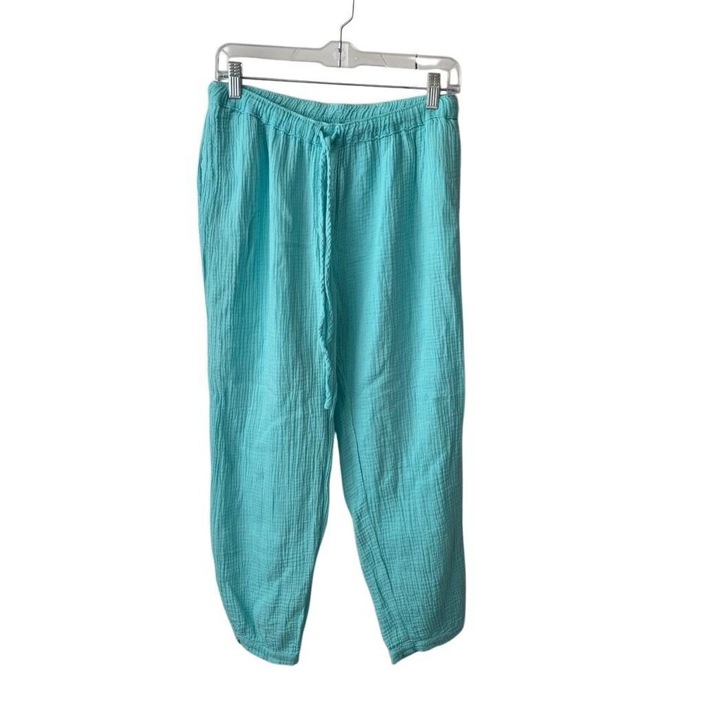 NWT HONORINE harper pant cotton gauze pool blue size medium - Picture 3 of 13